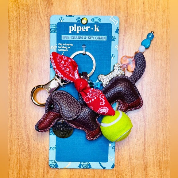 Piper K Dachshund Dog Bag Charm Keychain - Picture 5 of 5